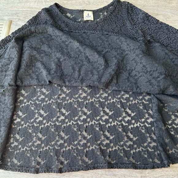 Local Semi Sheer Lace Flared Long Sleeve  Top - Picture 9 of 14
